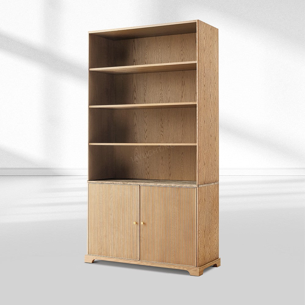 Genetta Emperador Reeded Sideboard & Hutch