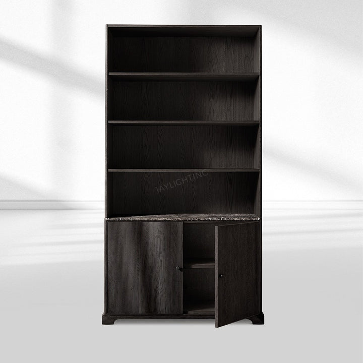 Genetta Emperador Reeded Sideboard & Hutch