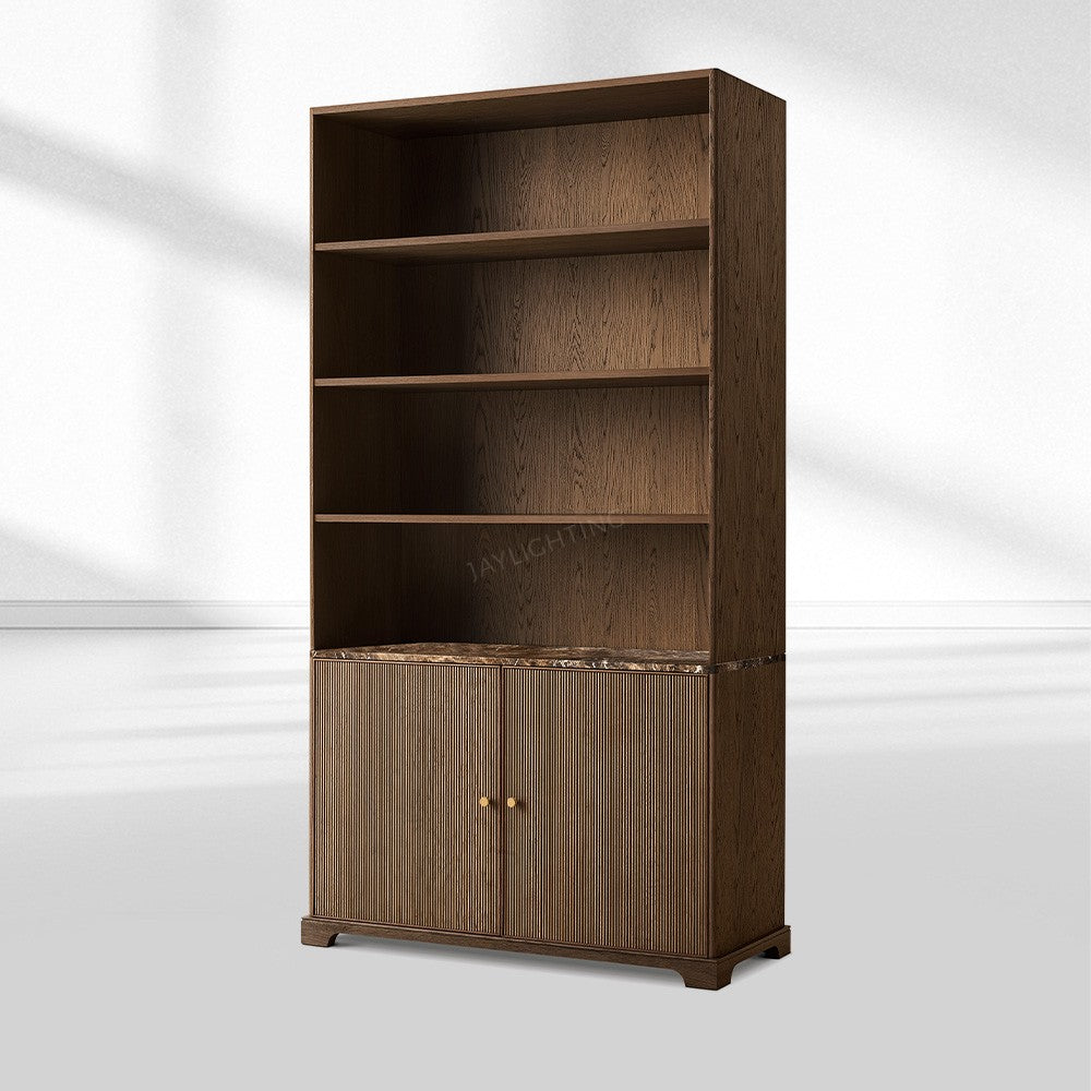 Genetta Emperador Reeded Sideboard & Hutch