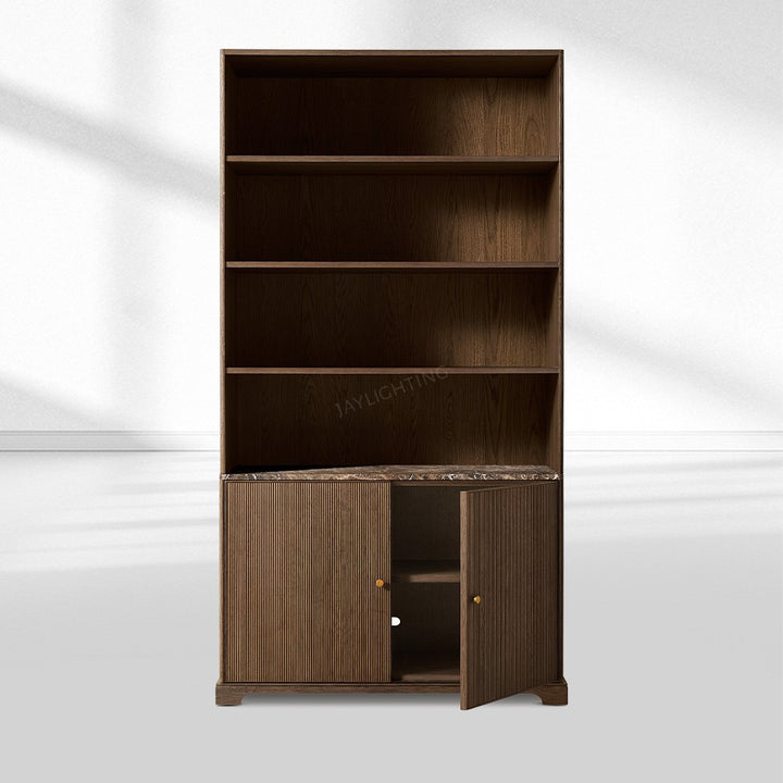 Genetta Emperador Reeded Sideboard & Hutch