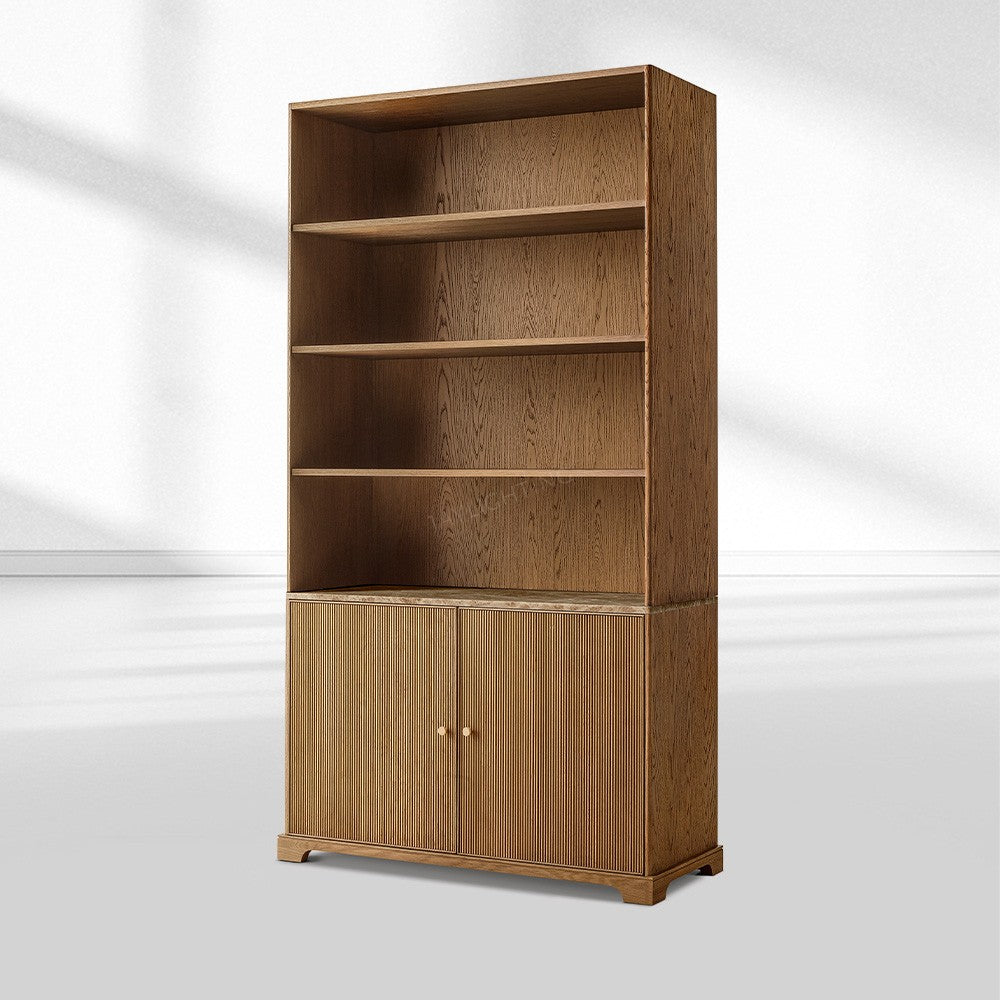 Genetta Emperador Reeded Sideboard & Hutch