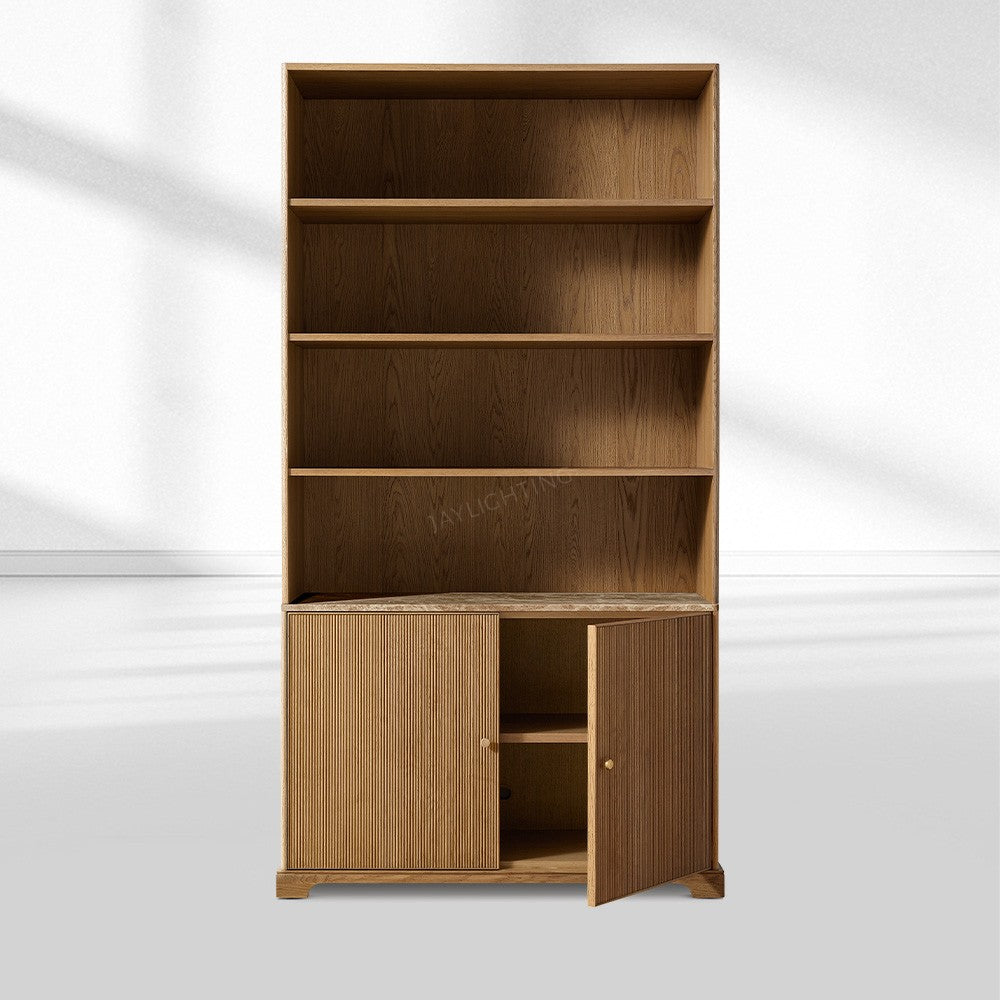 Genetta Emperador Reeded Sideboard & Hutch