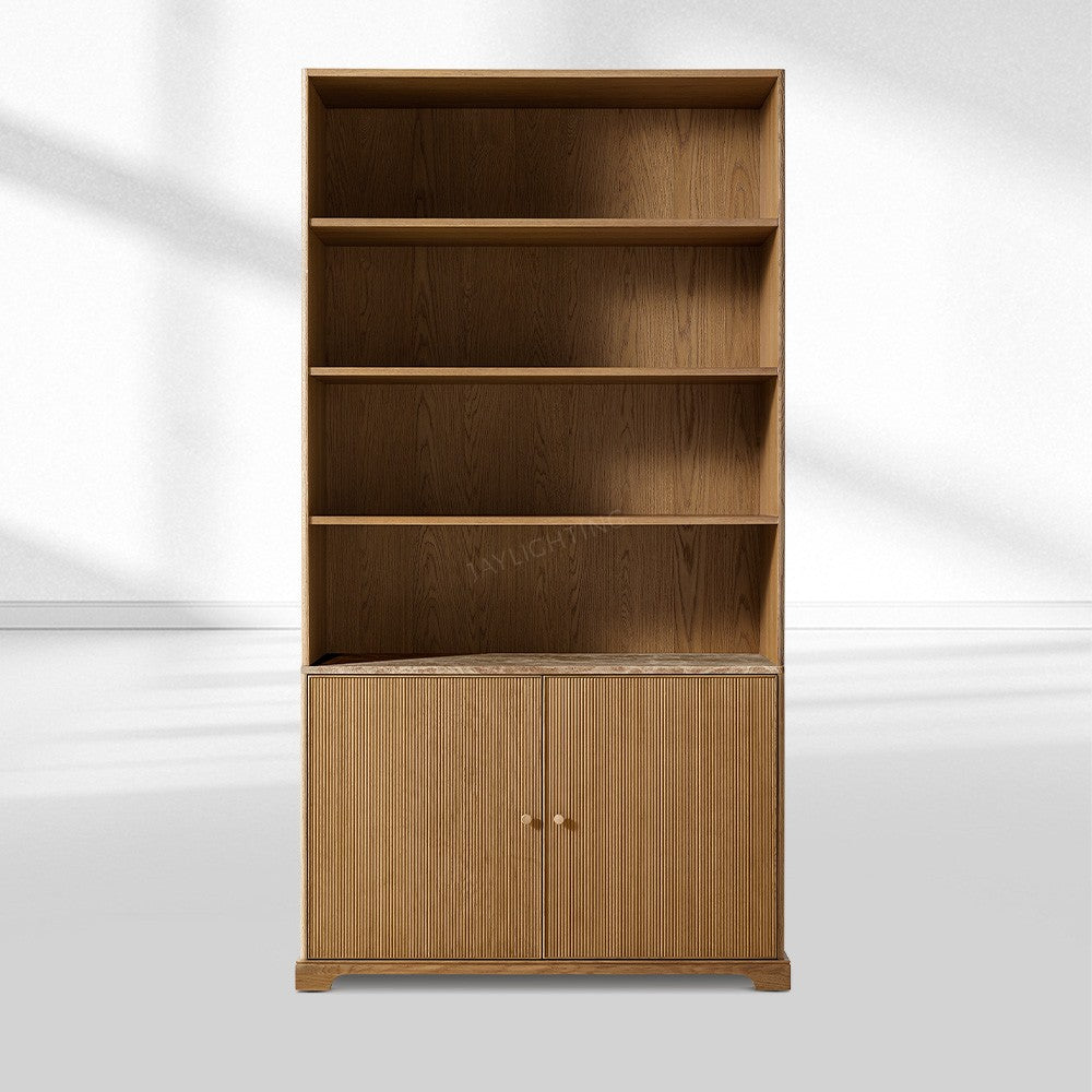 Genetta Emperador Reeded Sideboard & Hutch