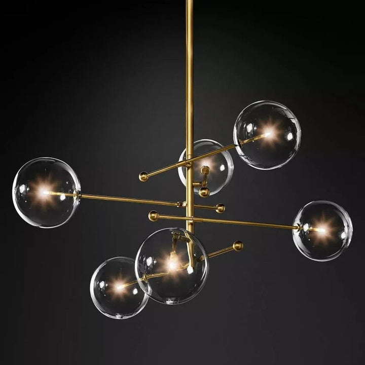 Glass Globe Pendant Chandelier 55''