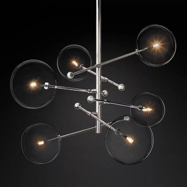 Glass Globe Pendant Chandelier 55''