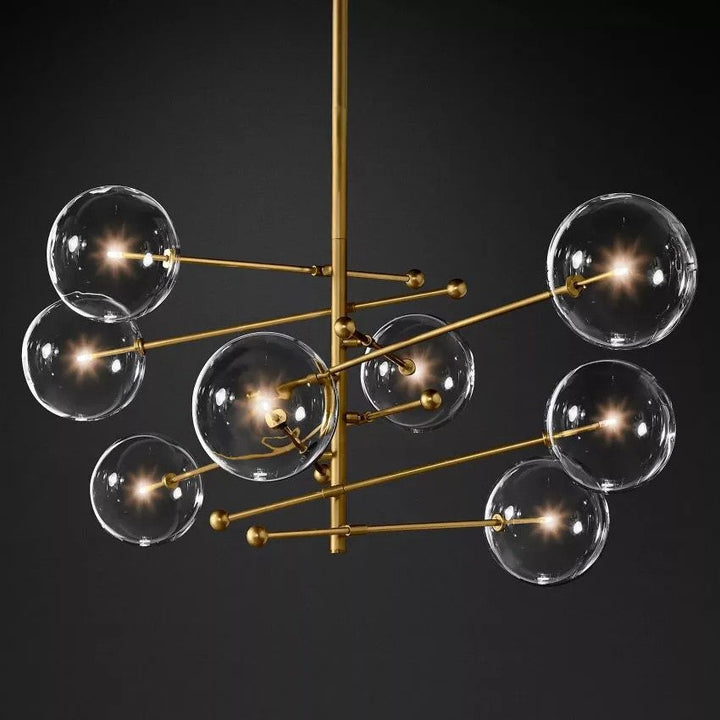 Glass Globe Pendant Chandelier 79''