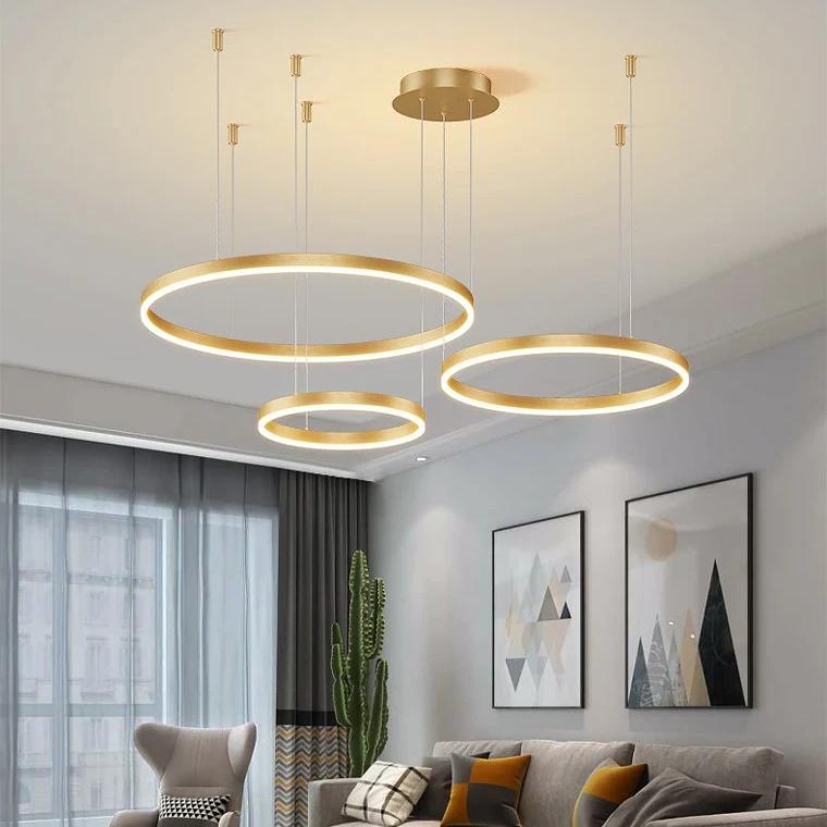 Halo Multi Rings Gold Chandelier