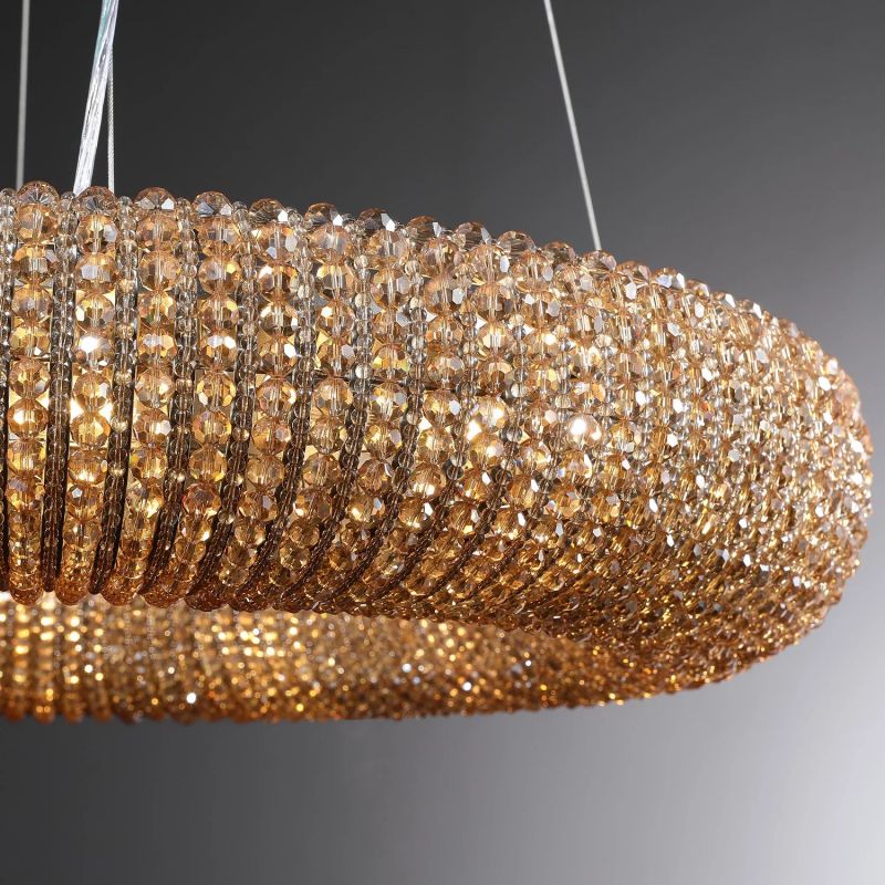Halo Crystal Round LED Chandelier 60''