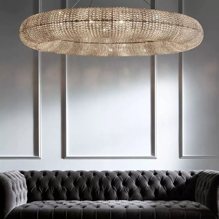 Halo Crystal Round LED Chandelier 60''