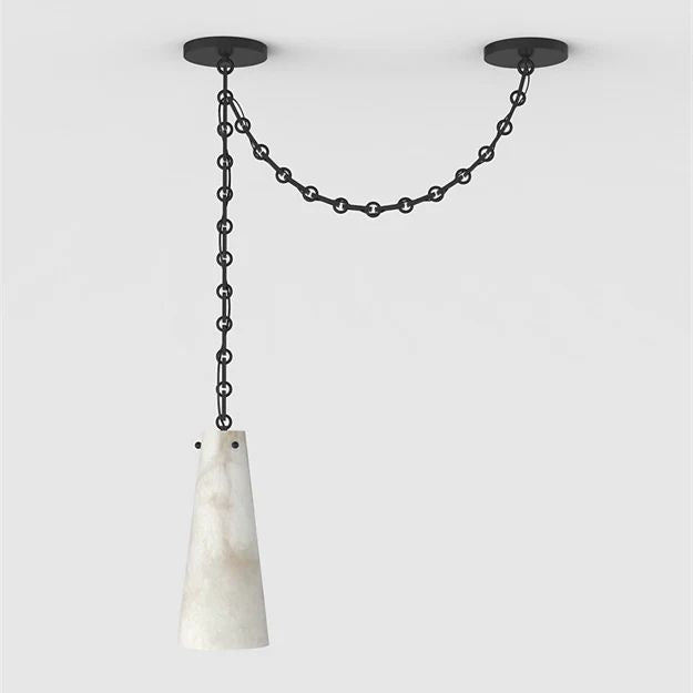 Steve Contemporary Alabaster 1-Light Chandelier