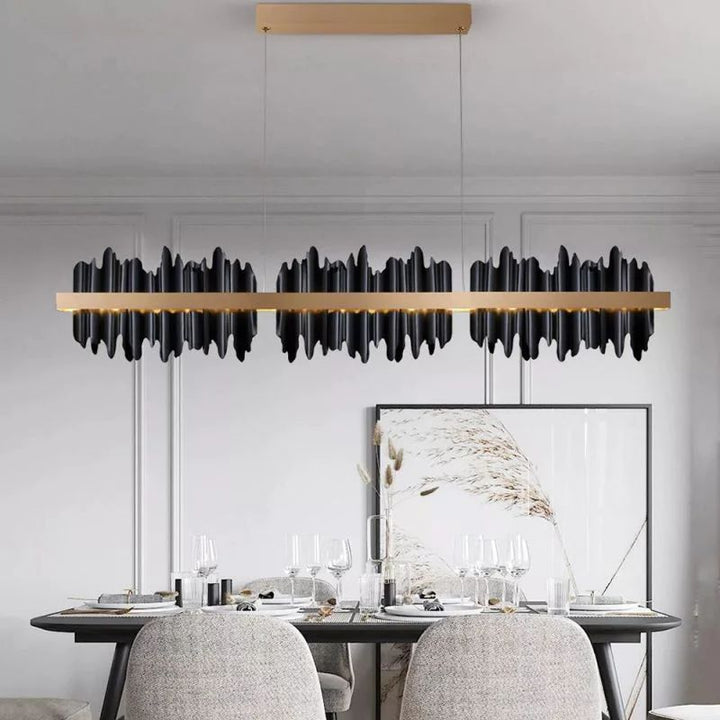 Gloria Modern Sculpture Linear Chandelier