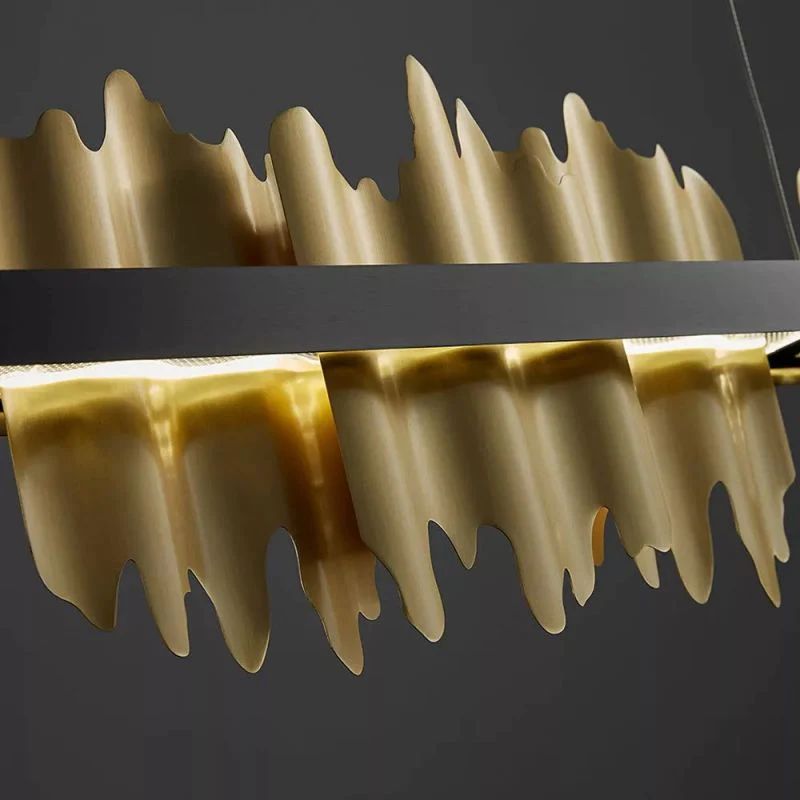 Gloria Modern Sculpture Linear Chandelier