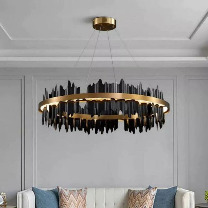 Gloria Modern Sculpture Round Chandelier