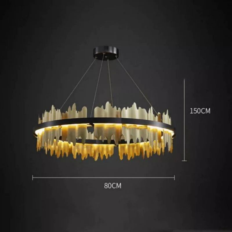 Gloria Modern Sculpture Round Chandelier