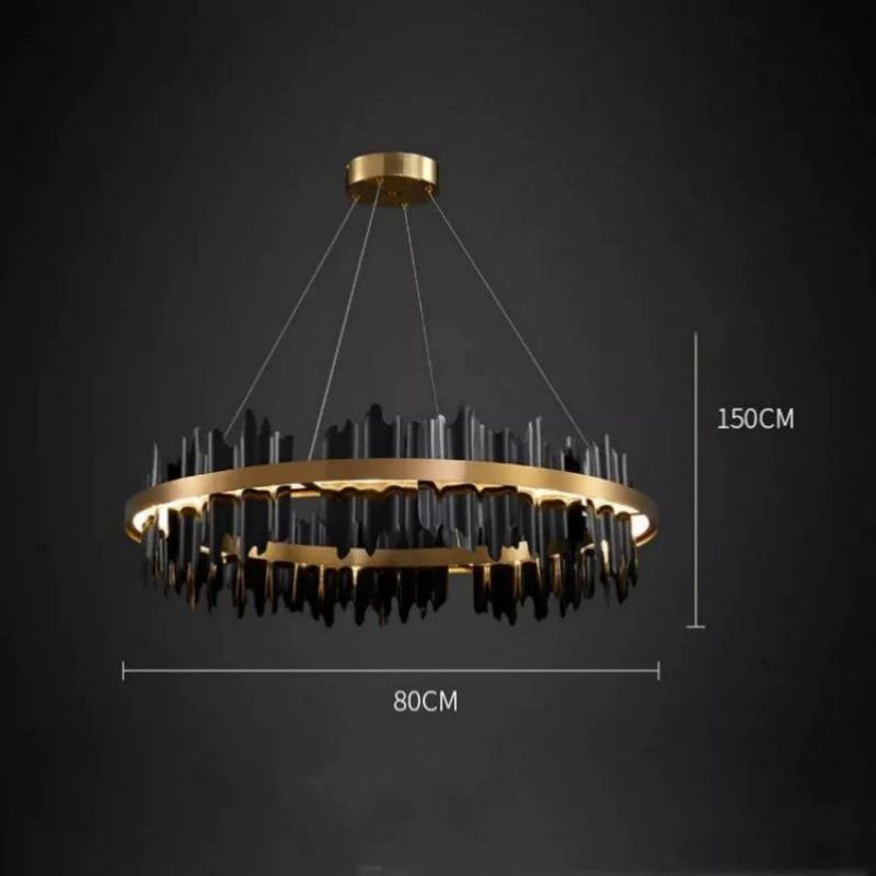 Gloria Modern Sculpture Round Chandelier