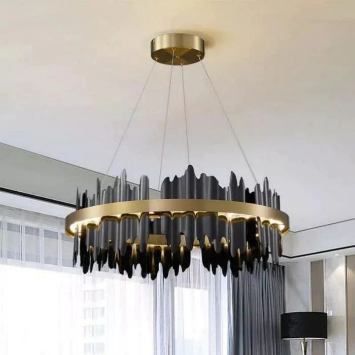 Gloria Modern Sculpture Round Chandelier