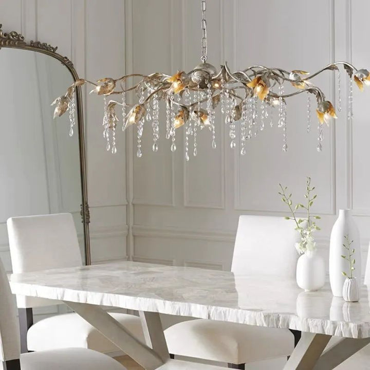 Kaile Crystal Rectangular Chandelier 52"W