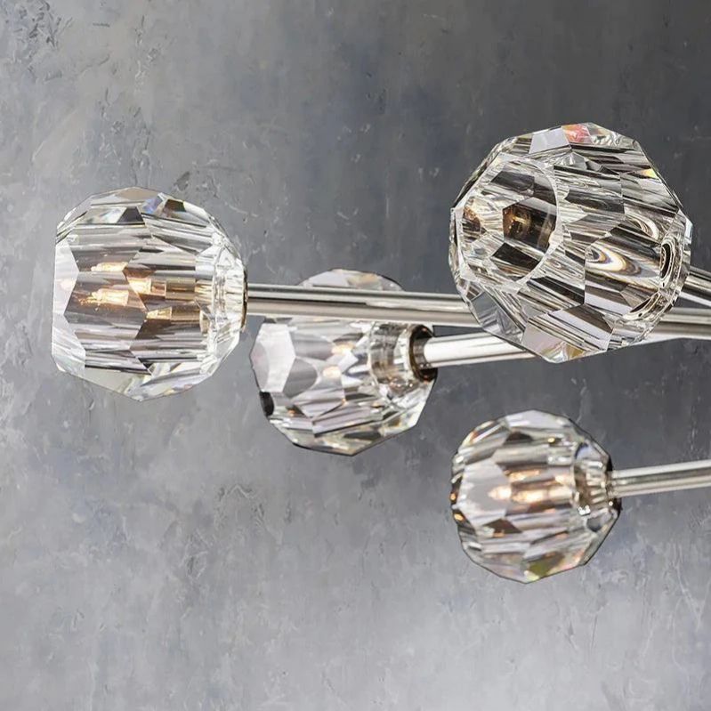 Crepus Glass Oval Chandelier 72"