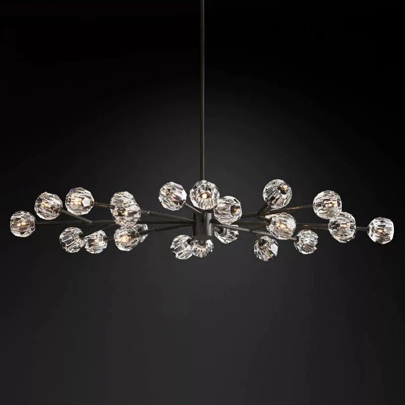 Crepus Glass Oval Chandelier 72"
