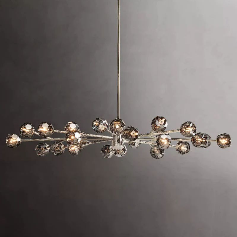Crepus Glass Oval Chandelier 72"