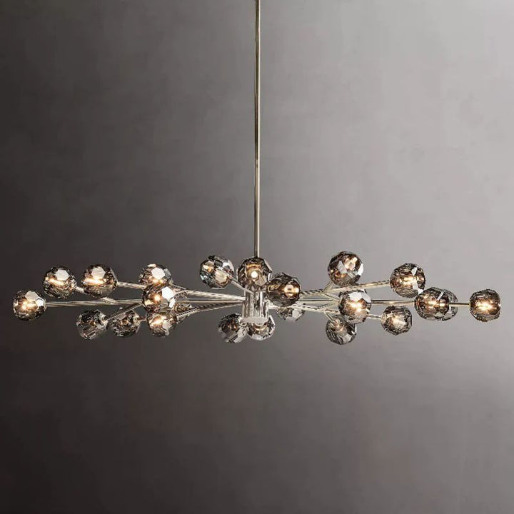 Crepus Glass Oval Chandelier 72"