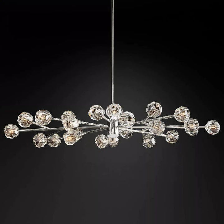 Crepus Glass Oval Chandelier 72"