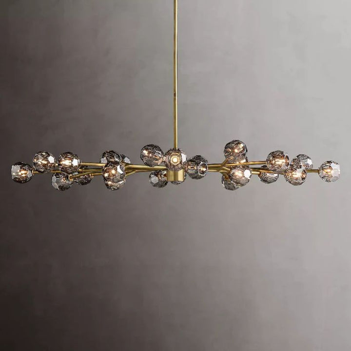 Crepus Glass Oval Chandelier 72"