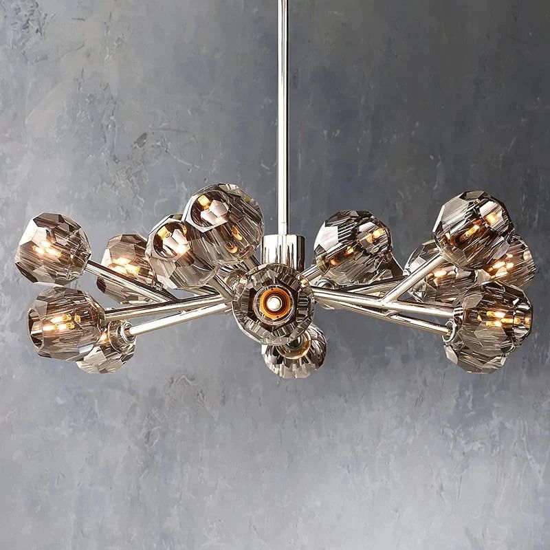 Crepus Glass Round Chandelier 36"