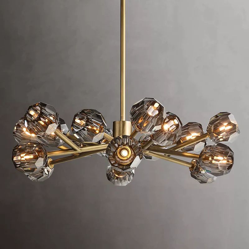 Crepus Glass Round Chandelier 36"