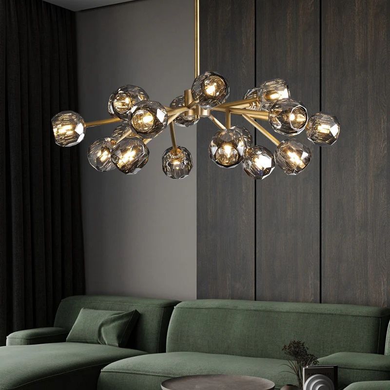 Crepus Glass Round Chandelier 36"