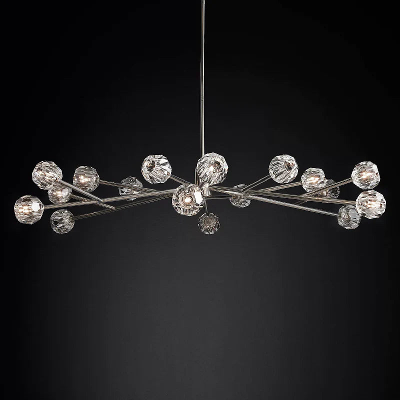 Crepus Glass Round Chandelier 72"