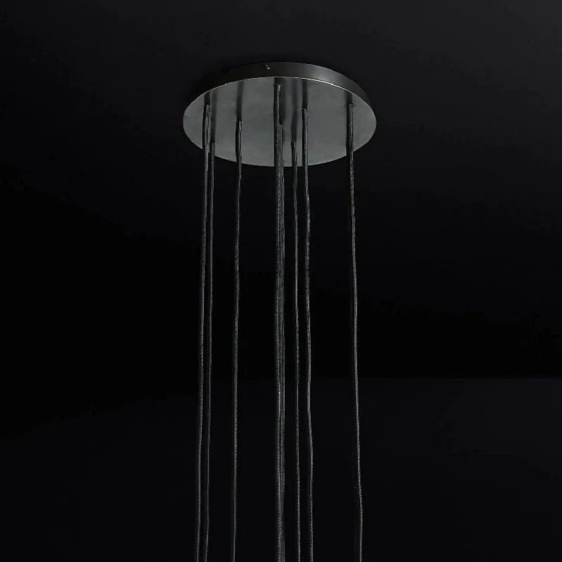 Crepus Glass Round Cluster Chandelier 14"