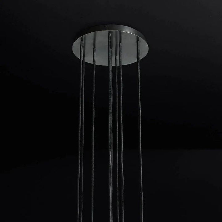 Crepus Glass Round Cluster Chandelier 14"