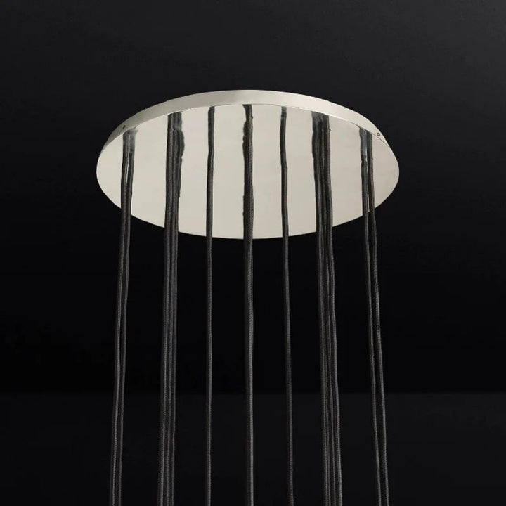 Crepus Glass Round Cluster Chandelier 19"