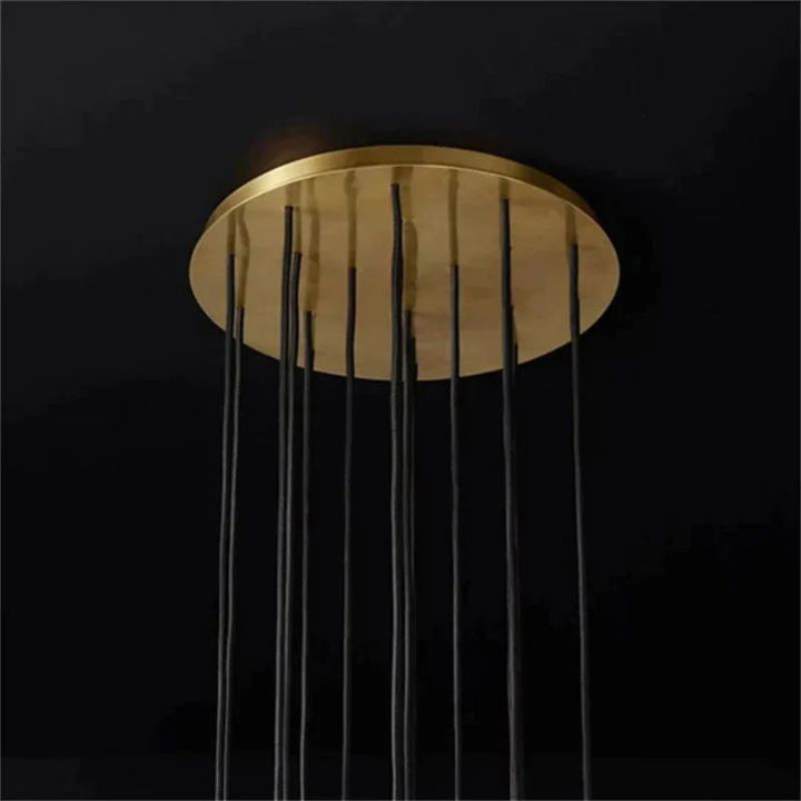 Crepus Glass Round Cluster Chandelier 19"