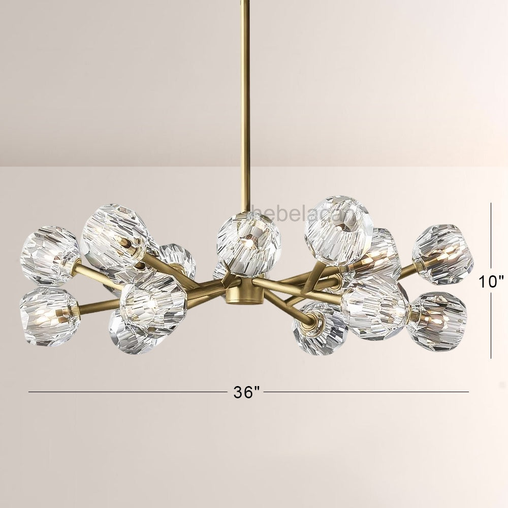 Crepus Glass Round Chandelier 36"