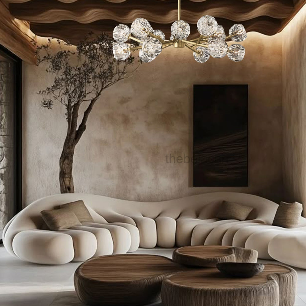 Crepus Glass Round Chandelier 36"