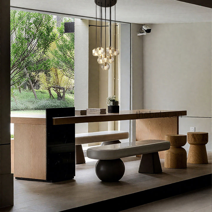 Crepus Glass Round Cluster Chandelier 14"