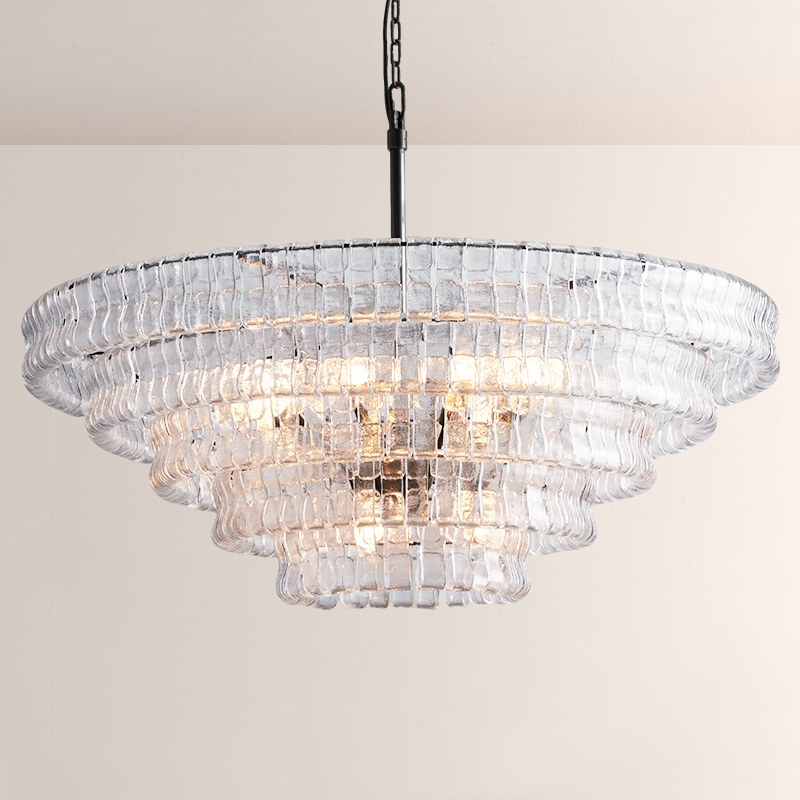 Limo Glass Round Chandelier 36''/48''
