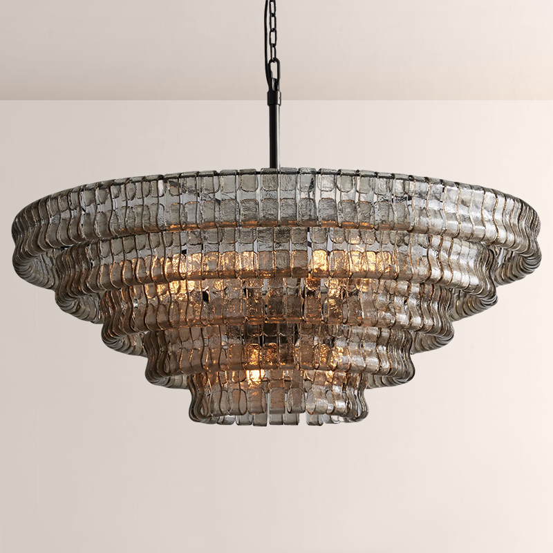 Limo Glass Round Chandelier 36''/48''