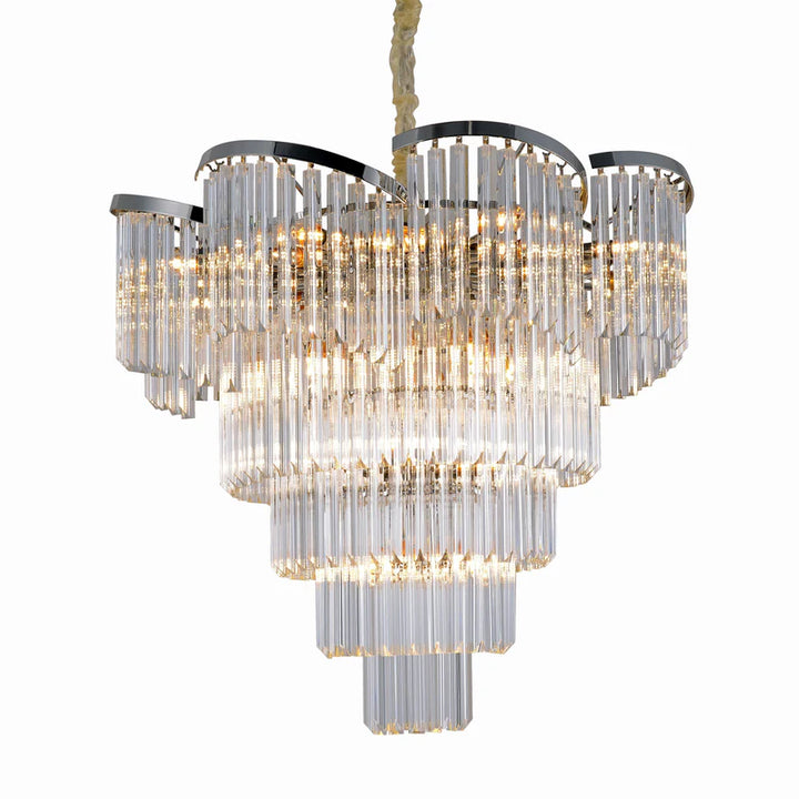 Twin Palms Round Crystal Chandelier