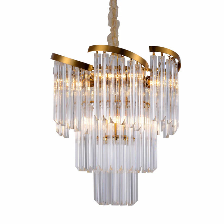 Twin Palms Round Crystal Chandelier