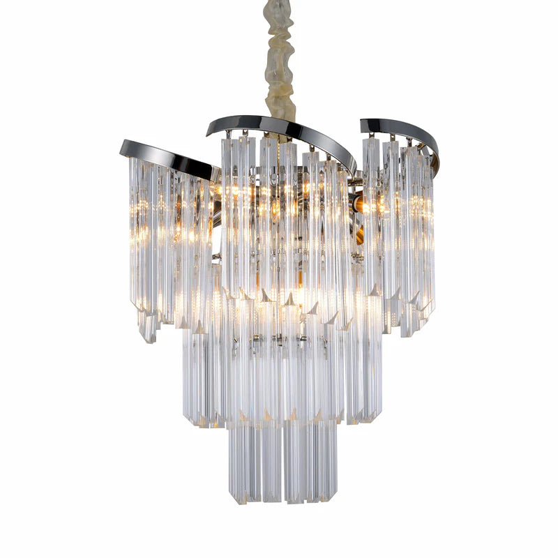 Twin Palms Round Crystal Chandelier