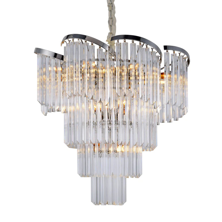 Twin Palms Round Crystal Chandelier