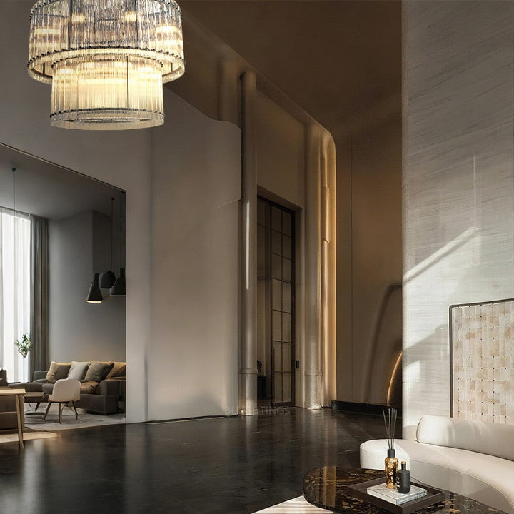 Aurgild 2-Tier Round Chandelier 37"