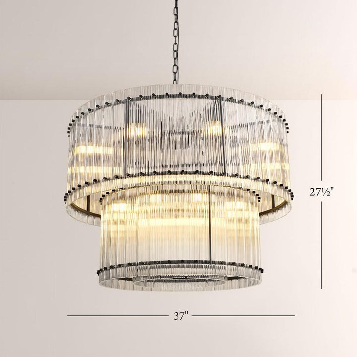 Aurgild 2-Tier Round Chandelier 37"