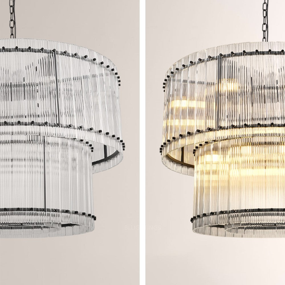 Aurgild 2-Tier Round Chandelier 37"