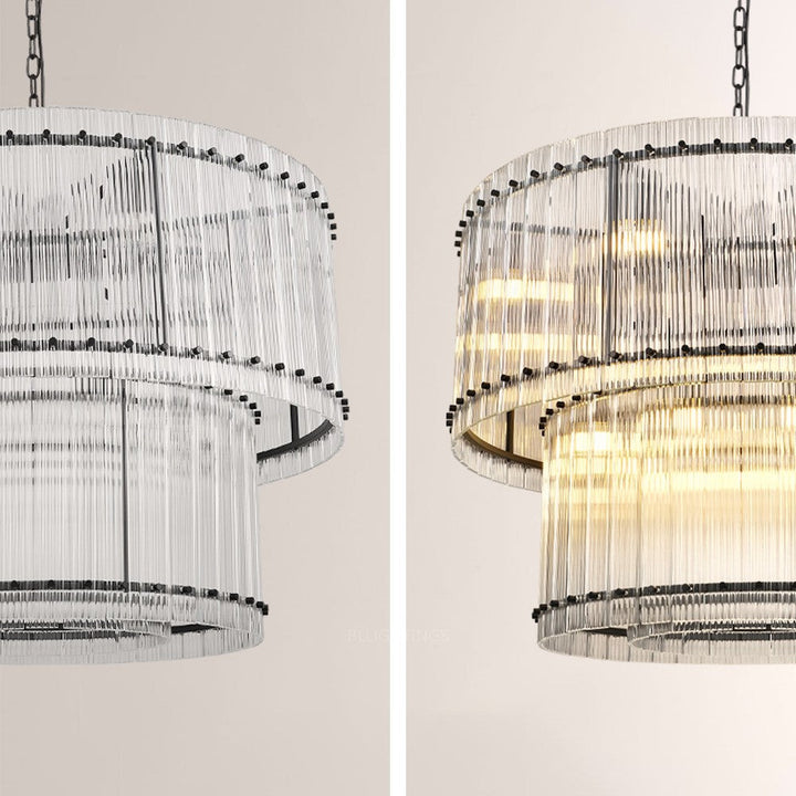 Aurgild 2-Tier Round Chandelier 37"