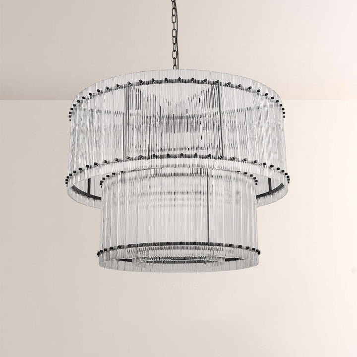 Aurgild 2-Tier Round Chandelier 37"