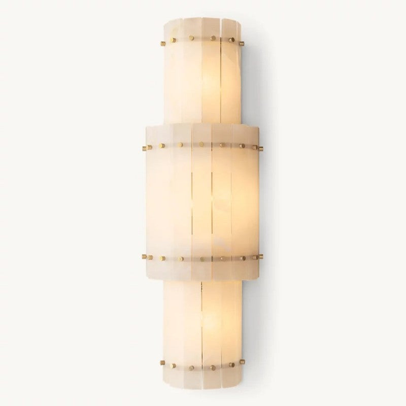 Mervin Alabaster Grand Round Sconce